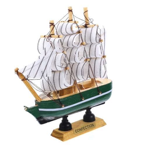 TOPPERFUN Segelboot- Aus Holz Im Mediterranen Stil Auto-Dekoration Miniatur-Handwerk Heim- Und Büro-Ornament von TOPPERFUN