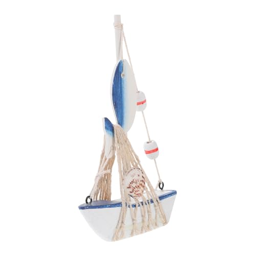 TOPPERFUN Segelmodell Heimdekoration, Nautisches Segelkunstwerk Segelboot Nautische Dekorationen Für Zu Hause Mini-segelschiffe Tischdekoration Im Maritimen Stil Küsten Holz von TOPPERFUN