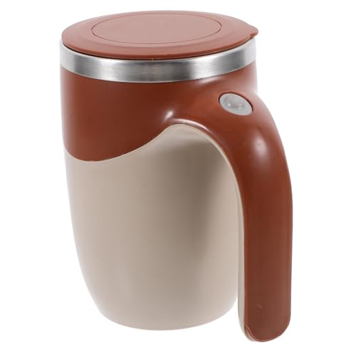 TOPPERFUN Selbstrührende Kaffeetasse Elektrische Mischbecher für Kaffee Tee Heiße Schokolade und Milch aus für Büro und Zuhause Einfach zu Reinigen ohne Batterien Tiefbraun von TOPPERFUN