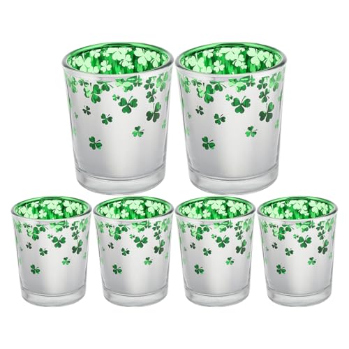 TOPPERFUN Shamrock Muster Grüner Kerzenhalter Für Patricks Day Festliche Tischdekoration Teiliges Mit Vierblättrigem Kleeblatt- Und Elektroplattierter Oberfläche TOPPERFUN Shamrock Muster Grüner Kerzenhalter Für Patricks Day Festliche Tischdekoration Teiliges Mit Vierblättrigem Kleeblatt- Und Elektroplattierter Oberfläche von TOPPERFUN