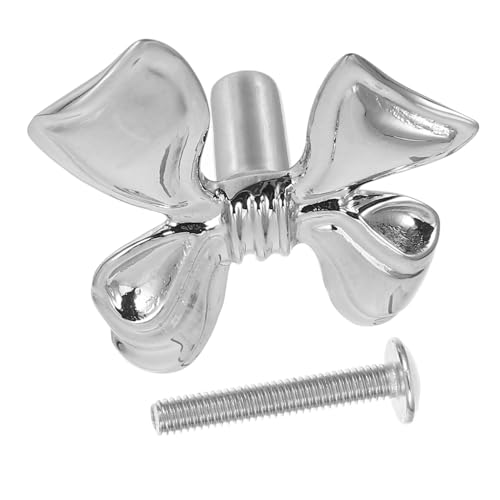 TOPPERFUN Silberner Schrankgriff Bowknot design Kupfer Schubladengriff für Kommode Schrank Vintage Möbelknauf Installieren für Kleiderschränke TOPPERFUN Silberner Schrankgriff Bowknot design Kupfer Schubladengriff für Kommode Schrank Vintage Möbelknauf Installieren für Kleiderschränke von TOPPERFUN