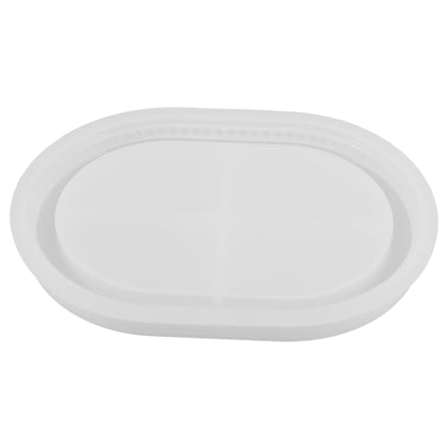TOPPERFUN Silikonform Oval Tablettform für Epoxidharz Kerzentablett DIY Gießform für Kreative Schmuckschalen und Dekorative Serviertabletts Oval Geformt Detailliertes Design Vielseitig von TOPPERFUN