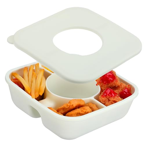 TOPPERFUN Snackschale für Tumbler Upgrade Snackteller mit Fächern Design Mehrere Abteilungen für Snacks zu Verwenden von TOPPERFUN