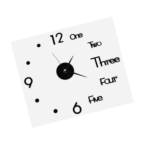 TOPPERFUN Moderne Wanduhr Runde Selbstklebende Dekorative Uhr Kunststoff Stummes Design Ideal Für Kinderzimmer von TOPPERFUN
