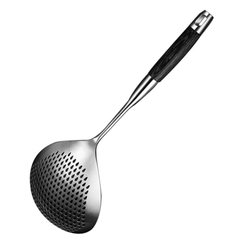 TOPPERFUN Spiegellöffel Geschlitzter Löffel für Filtern von Pasta und Frittierten Lebensmitteln Hitzebeständig und Leicht zu Reinigen Langlebig von TOPPERFUN