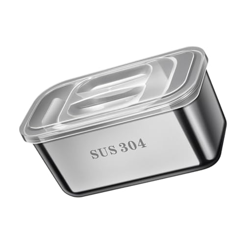 TOPPERFUN Stainless Steel Snack Storage Box Dried Fruit Container mit Fächern für Küchentheke Eleganter Snackbehälter für Zuhause Leicht zu Reinigen und Langlebig von TOPPERFUN