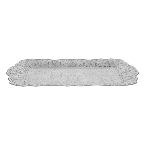 TOPPERFUN Tablett Zum Servieren Von Tee Obstbehälter Arbeitsplatte Zur Aufbewahrung Von Obst Obstschale Kleine Dekorative Tablett Herzstück Tablett Aluminiumlegierung Black von TOPPERFUN