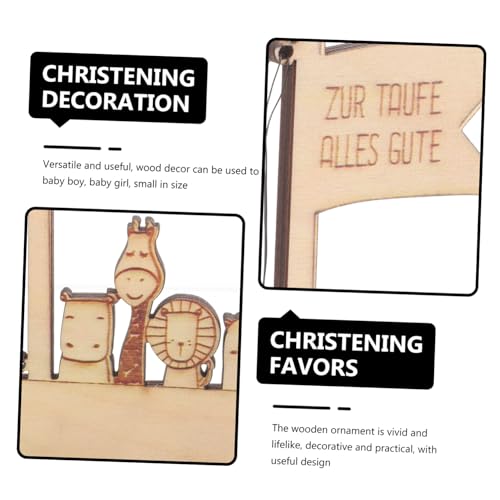 TOPPERFUN Taufgeschenk Noah Holz Geldclip für Jungen und Mädchen Kreative Holzdekoration zur Taufe Kleines Vielseitiges Ornament mit Feiner Verarbeitung Einzigartiges Geschenk zur Geburt von TOPPERFUN