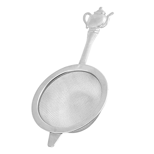 TOPPERFUN Tee mit Ergonomischem Griff Feinmaschiges Teekolander für Perfekten Teegenuss für Teeliebhaber Langlebig und Leicht zu Reinigen von TOPPERFUN