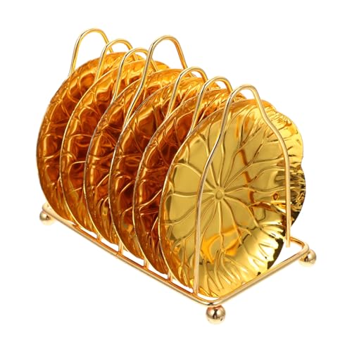 TOPPERFUN Teiliges Snackteller Hochwertigem Elegantes Goldenes Food Plate Storage Rack für Snacks Obst Nüsse Dessert Vielseitig für Restaurant und Zuhause Wiederverwendbar von TOPPERFUN