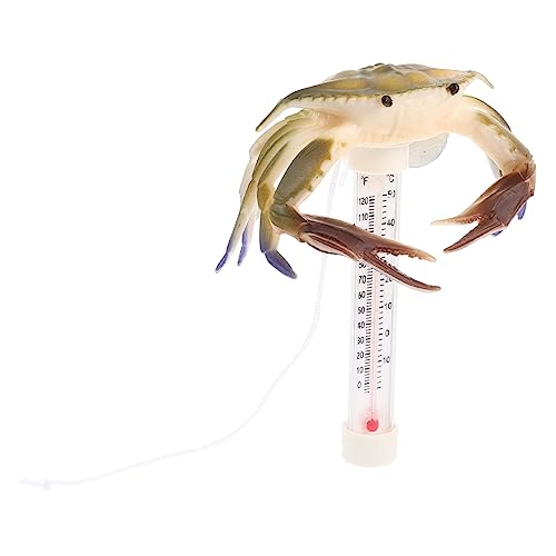 TOPPERFUN Thermometer -krabbe Wasserthermometer Pool-requisite Pooltemperaturthermometer Thermometerwasser Schwimmbeckentemperaturmesser Party-spaß-requisite Poolthermometer Plastik von TOPPERFUN