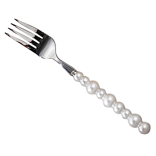 TOPPERFUN Tischgeschirr mit Perlen Griff Hochwertige Essbesteck für Steak Pasta Desserts Design für Zuhause Restaurants Cafés und Langlebig von TOPPERFUN