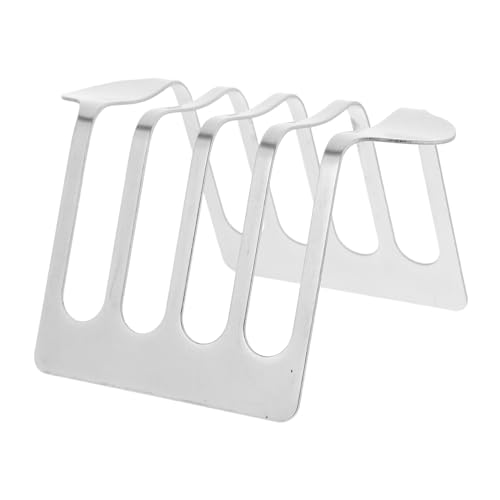 TOPPERFUN Toastbrotständer Toastständer Küchenaufbewahrungsregal Toastbrotständer Brothalter Toasthalter Toastständer Brotregal Toast Organizer Sandwichständer Silber Edelstahl von TOPPERFUN