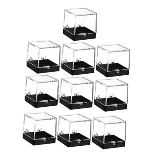 TOPPERFUN 10stücke Klare Kunststoff Vitrine Für Mineralien Quadratische Box Für Kristallproben Aufbewahrungslösung Für Sammlerstücke Und Mineralien Transparente Display-Box TOPPERFUN 10stücke Klare Kunststoff Vitrine Für Mineralien Quadratische Box Für Kristallproben Aufbewahrungslösung Für Sammlerstücke Und Mineralien Transparente Display-Box von TOPPERFUN
