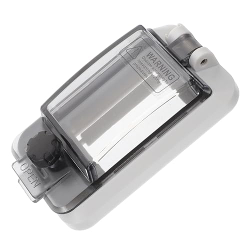 TOPPERFUN Transparente Wasserdichte Schutzabdeckung für Außen Verteilerdosen mit Klappdeckel und Sichtfenster Staub und Spritzwassergeschützt Einfach Montierbar für Elektro und von TOPPERFUN