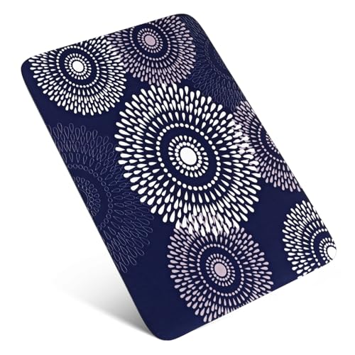TOPPERFUN Trockenkissen Küchentrockenmatte Geschirrtrocknungsmatte Geschirrspannmatte Geschirr Utensilien Trockenunterlage für Geschirr Küchenarbeitsplatte Polyester (Polyester) Blau von TOPPERFUN