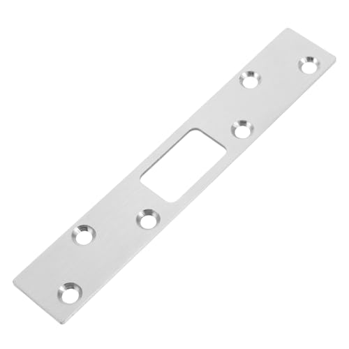 TOPPERFUN Türschlossplatte Trefferplatte Türschilder Für Innentüren Verstärktes Schließblech Türschließblechverlängerung Türöffner-riegelplatte Silver Rostfreier Stahl von TOPPERFUN