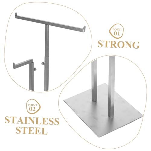 TOPPERFUN Verstellbarer Handtaschenständer Edelstahl T förmiger Tasche Aufbewahrung Ständer Schmuck Display für Laden Tisch mit Stabiler Basis und Minimalistischer Optik TOPPERFUN Verstellbarer Handtaschenständer Edelstahl T förmiger Tasche Aufbewahrung Ständer Schmuck Display für Laden Tisch mit Stabiler Basis und Minimalistischer Optik von TOPPERFUN