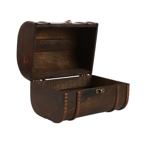 TOPPERFUN Antike Schatztruhe Aus Holz Dekorative Andenkenbox Mit Deckel Kleine Holzschatulle Zur Aufbewahrung Von Schmuck Und Kleinigkeiten TOPPERFUN Antike Schatztruhe Aus Holz Dekorative Andenkenbox Mit Deckel Kleine Holzschatulle Zur Aufbewahrung Von Schmuck Und Kleinigkeiten von TOPPERFUN