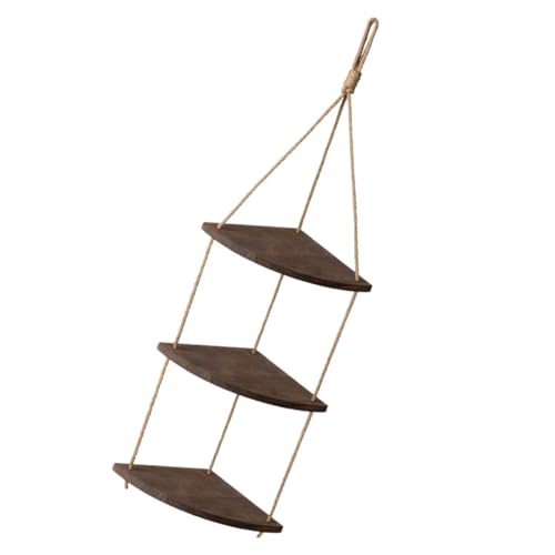 TOPPERFUN Vintage Eck wandregal aus Holz mit Hanfseil Praktisches Mehrschichtiges Aufbewahrungsregal für Küche Wohnzimmer Schlafzimmer Büro Platzsparendes Hängendes Eckregal zur TOPPERFUN Vintage Eck wandregal aus Holz mit Hanfseil Praktisches Mehrschichtiges Aufbewahrungsregal für Küche Wohnzimmer Schlafzimmer Büro Platzsparendes Hängendes Eckregal zur von TOPPERFUN