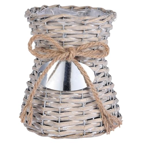 TOPPERFUN Vintage Handgefertigter Blumenkorb Kreatives Robustes Blumenarrangement Einzigartiger Blumentopf für Wohnzimmer Büro Garten Retro Deko von TOPPERFUN