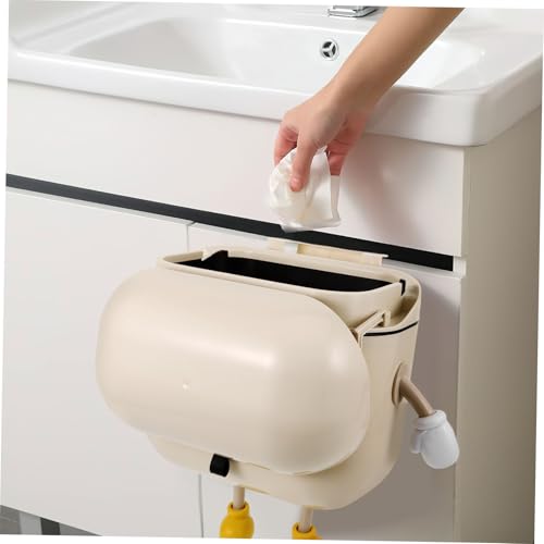TOPPERFUN Wandhängender Küchenabfalleimer mit Deckel Geruchsdicht Platzsparend Strapazierfähiger Haushaltsmülleimer für Bioabfall Papier Plastik und Glas Modernes Design in Cremeweiß TOPPERFUN Wandhängender Küchenabfalleimer mit Deckel Geruchsdicht Platzsparend Strapazierfähiger Haushaltsmülleimer für Bioabfall Papier Plastik und Glas Modernes Design in Cremeweiß von TOPPERFUN