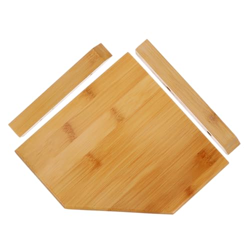 TOPPERFUN Wandmontagedlaie Badezimmerregal Schlafzimmerregal Wohnkulturregal Badezimmer-eckregal Hängendes Eckregal Wandschelfregal Wandorganisator Eckregal Aus Holz Holzschelf Bambus von TOPPERFUN