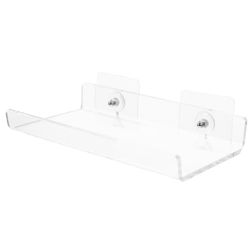 TOPPERFUN Wandregal Aus Kunststoff Für Bad Und Küche Ohne Bohren Praktischer Organizer Für Bilder Bücher Und Deko Modernes Wandregal in Transparentem Design von TOPPERFUN