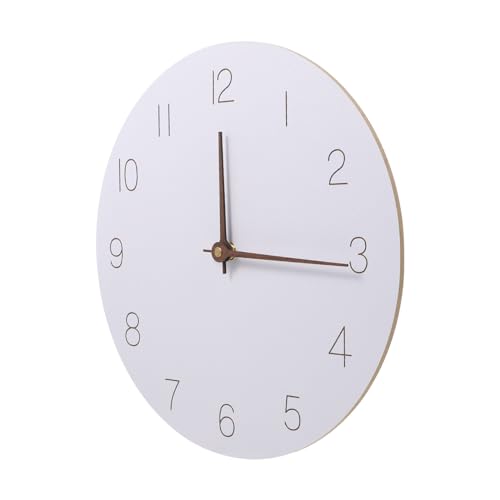 TOPPERFUN Wanduhr Nordischen Stil Dekorative Leise Hängende Uhr Für Wohnzimmer Schlafzimmer Küche Und Büro Ohne Tickgeräusche Klassisch Mit Arabischen Ziffern von TOPPERFUN
