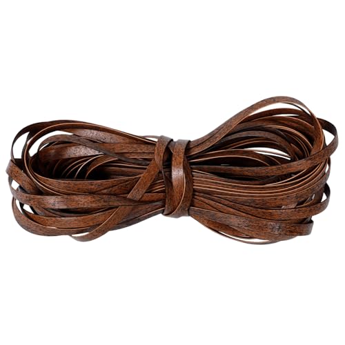 TOPPERFUN Weidenstuhl gewebte Rattan -Streifen Rattanstreifen Kunststoff-Rattan Korbreparaturset für Korbmöbel Rattan-Webmaterial möbel reparaturset Plastik Kaffee von TOPPERFUN