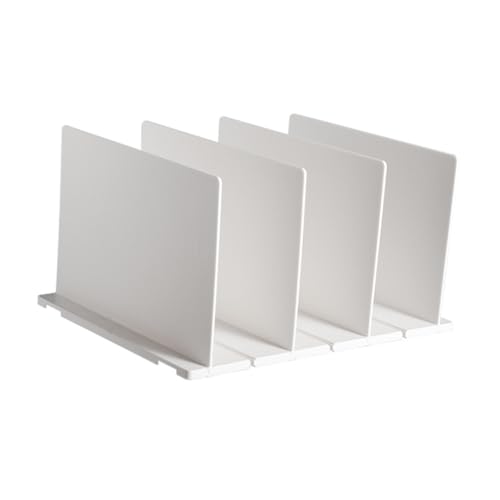TOPPERFUN Weißer Kunststoff Regaltrenner Verstellbar für Kleiderschrank und Bücherregal Stabiler Desktop Organizer mit Fächern zur Raumaufteilung und Platzersparnis im Haushalt TOPPERFUN Weißer Kunststoff Regaltrenner Verstellbar für Kleiderschrank und Bücherregal Stabiler Desktop Organizer mit Fächern zur Raumaufteilung und Platzersparnis im Haushalt von TOPPERFUN