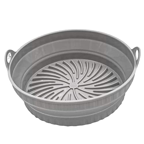 TOPPERFUN Wiederverwendbare Silikonform für Heißluftfritteusen Hitzebeständiger Runder Faltbarer Silikon Backaufsatz für Snacks Geflügel und für Sauberes Kochen TOPPERFUN Wiederverwendbare Silikonform für Heißluftfritteusen Hitzebeständiger Runder Faltbarer Silikon Backaufsatz für Snacks Geflügel und für Sauberes Kochen von TOPPERFUN