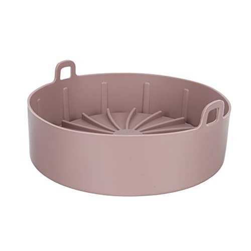 TOPPERFUN Wiederverwendbarer Silikon Topf Für Heißluftfritteuse ø 16cm Hitzebeständig Antihaft Pflegeleicht Kompatibel Mit Philips Kaffeebraun von TOPPERFUN