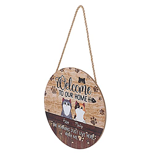TOPPERFUN Holz Willkommensschild Für Haustür Rustikales Wanddekor Für Veranda Und Flur Katzenmotive Bauernhaus Stil Hängendes Holzschild Für Gemütliche Atmosphäre TOPPERFUN Holz Willkommensschild Für Haustür Rustikales Wanddekor Für Veranda Und Flur Katzenmotive Bauernhaus Stil Hängendes Holzschild Für Gemütliche Atmosphäre von TOPPERFUN
