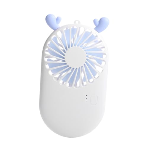 TOPPERFUN kleiner USB-Lüfter Mini Fans gehaltenen Schreibtisch Handventilatoren faltbar USB -Ladefan persönlicher Fan kleiner für unterwegs Tragbarer Lüfter Weiß von TOPPERFUN