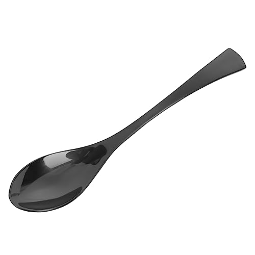 TOPPERFUN -plattierte Schwarze Goldmahlzeitlöffel Utensilien Besteck Stahllöffel Servierlöffel Geschirr Edelstahl Metallgeschirr Hotellöffel Hotel Teelöffel von TOPPERFUN