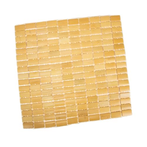 TOPPERFUN rutschfest Natürliche Holzblock Struktur Wasserabweisende Fußmatte für Badezimmer und Sauna Anti rutsch Strapazierfähige Holz Fußmatte von TOPPERFUN