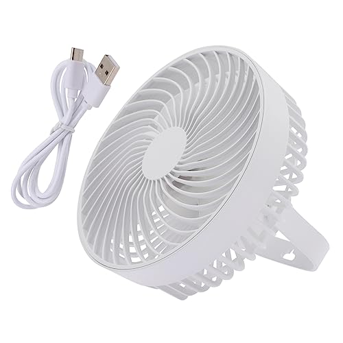 TOPPERFUN tragbarer kleiner Batteriebetriebener Lüfter USB persönlicher Fan kleiner Handventilator Kraftvoll Tragbarer Lüfter Mini-Lüfter in der Hand Plastik Weiß von TOPPERFUN