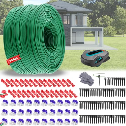 150m Universal Begrenzungskabel Mähroboter,Begrenzungsdraht Mähroboter,Mähroboter Kabel Ø2,7mm,Rasenmäher Draht aus Verzinktem Kupfer,Rasenroboter Begrenzungskabel,Rasenroboter Zubehör von TOPRUNYI