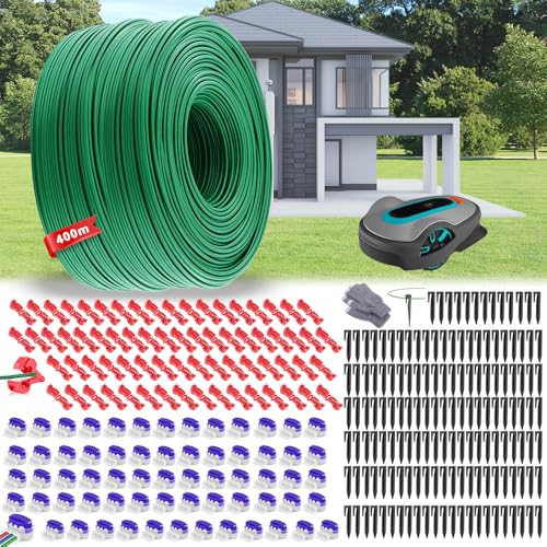 400m Universal Begrenzungskabel Mähroboter,Begrenzungsdraht Mähroboter,Mähroboter Kabel Ø2,7mm,Rasenmäher Draht aus Verzinktem Kupfer,Rasenroboter Begrenzungskabel,Rasenroboter Zubehör von TOPRUNYI
