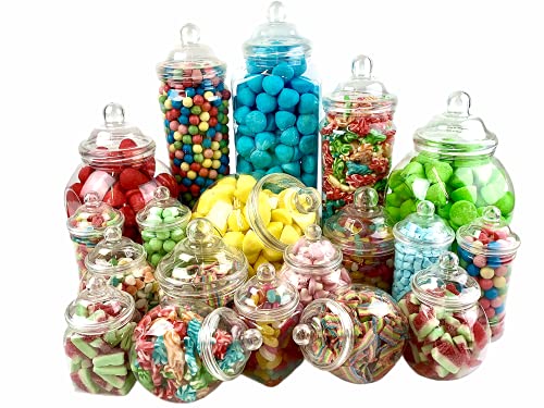 19 Plastikbehälter Vintage Viktorianischer Pick & Mix Sweet Shop Candy Buffet-Set Party Pack von Topstar
