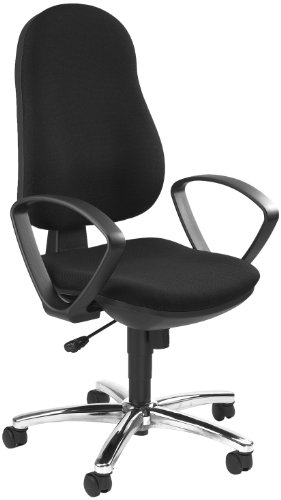 Topstar Synchro Steel II 8929G20 Bürostuhl, Schreibtischstuhl, inkl. Armlehnen, Bezugsstoff schwarz von TOPSTAR