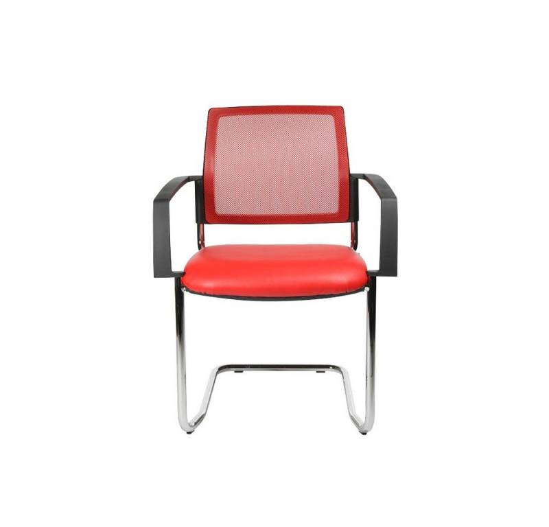 TOPSTAR Besucherstuhl 2 Besucherstühle Freischwinger BtoB 20 - rot von TOPSTAR
