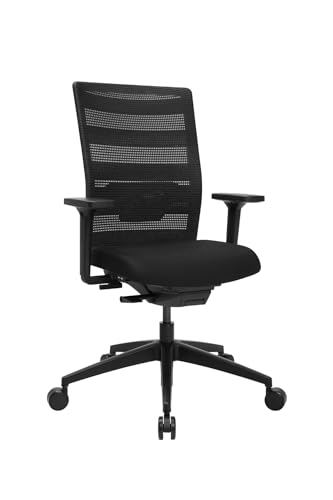 TOPSTAR | Bürostuhl AirWork | mit Armlehnen | Synchronmechanik | schwarz | schwarz von TOPSTAR