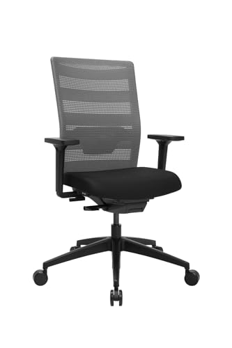 TOPSTAR | Bürostuhl AirWork | mit Armlehnen | Synchronmechanik | schwarz | grau von TOPSTAR