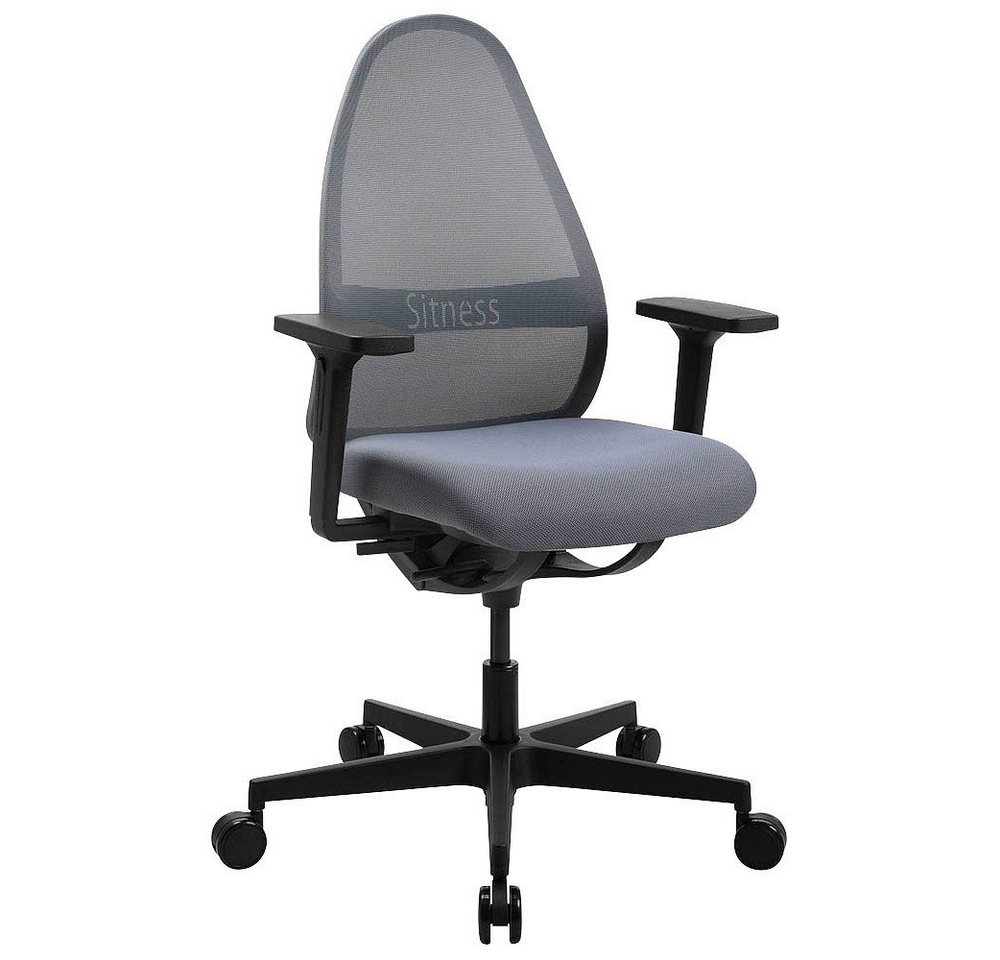 TOPSTAR Bürostuhl 1 Bürostuhl Soft Sitness - Gestell schwarz / Stoff grau von TOPSTAR