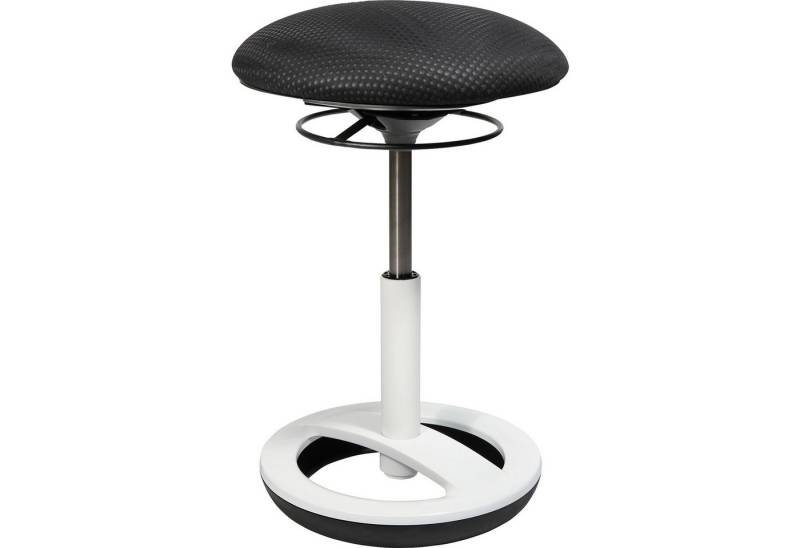 TOPSTAR Bürostuhl Hocker Sitness Bob SU43BR0 Fuß weiß Bezug schwarz von TOPSTAR