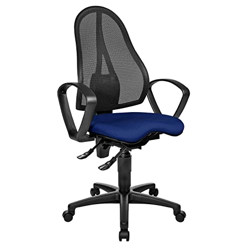 TOPSTAR Bürostuhl Schreibtischstuhl Balance 400 NET inkl. Armlehnen Fitness-Orthositz Blau Arbeitsstuhl Drehstuhl Schreibtischstuhl - 143082 von TOPSTAR