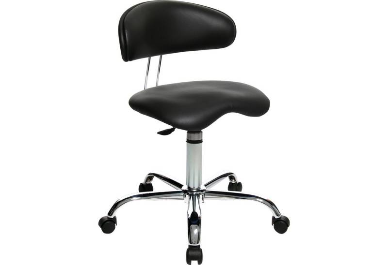 TOPSTAR Drehstuhl Drehhocker Sitness 40 ST290D10H Lehne Kunstleder schwarz von TOPSTAR