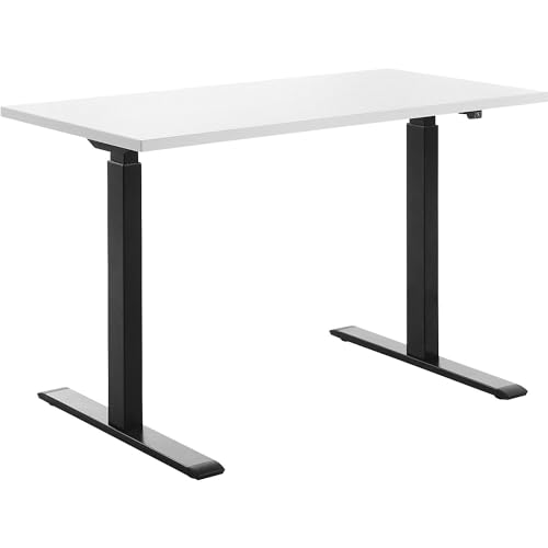 TOPSTAR | Schreibtisch | elektrisch höhenverstellbar | gerade | BxT 1200 x 600 mm | weiß/schwarz von TOPSTAR